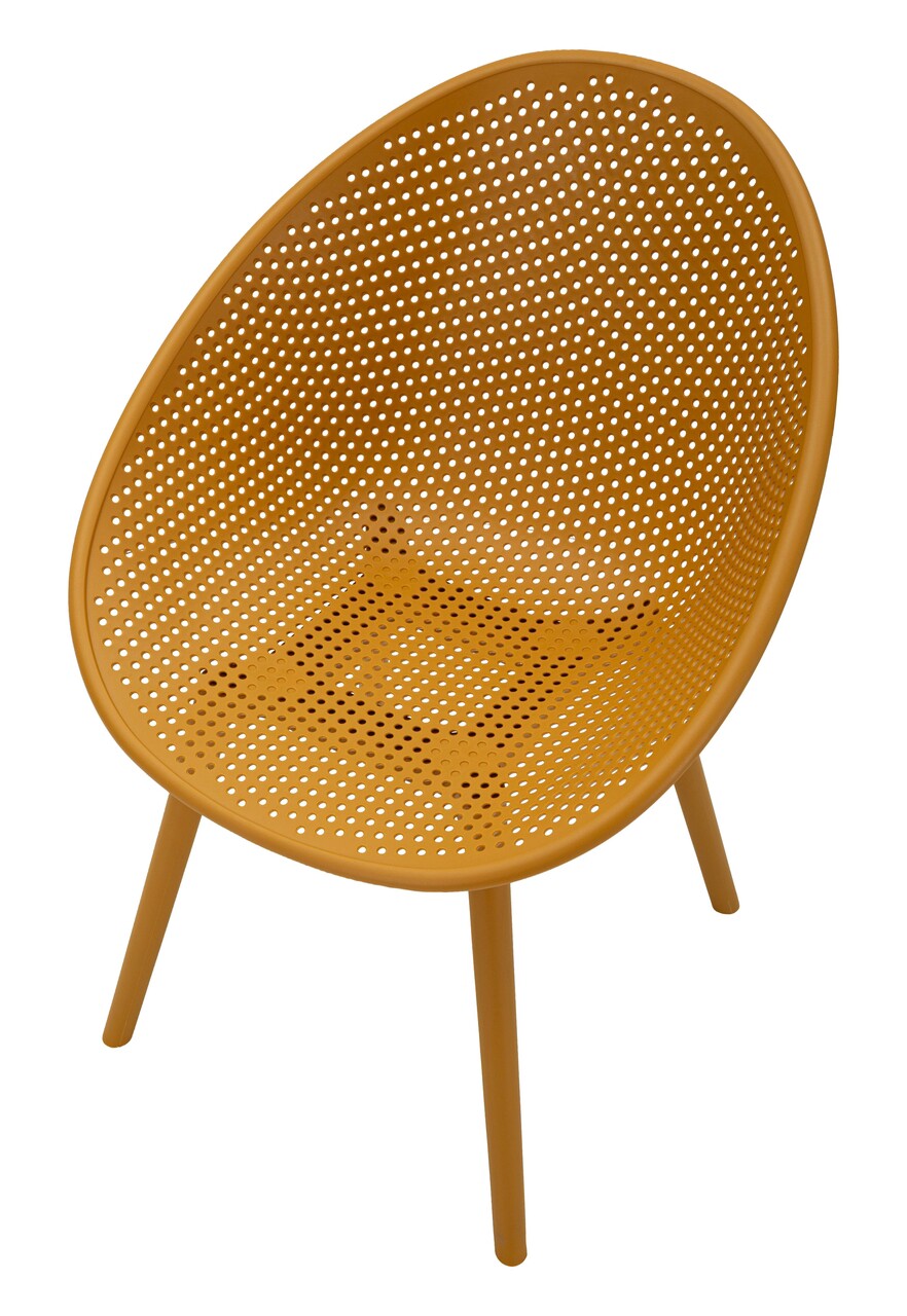 Set 2 scaune, Mauro Ferretti, Ibiza, 59x59x83 cm, utilizare interior / exterior,  plastic, mustar - view 7