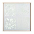 Tava pentru servire, Creaciones Meng, 35x35 cm, lemn/sticla, verde