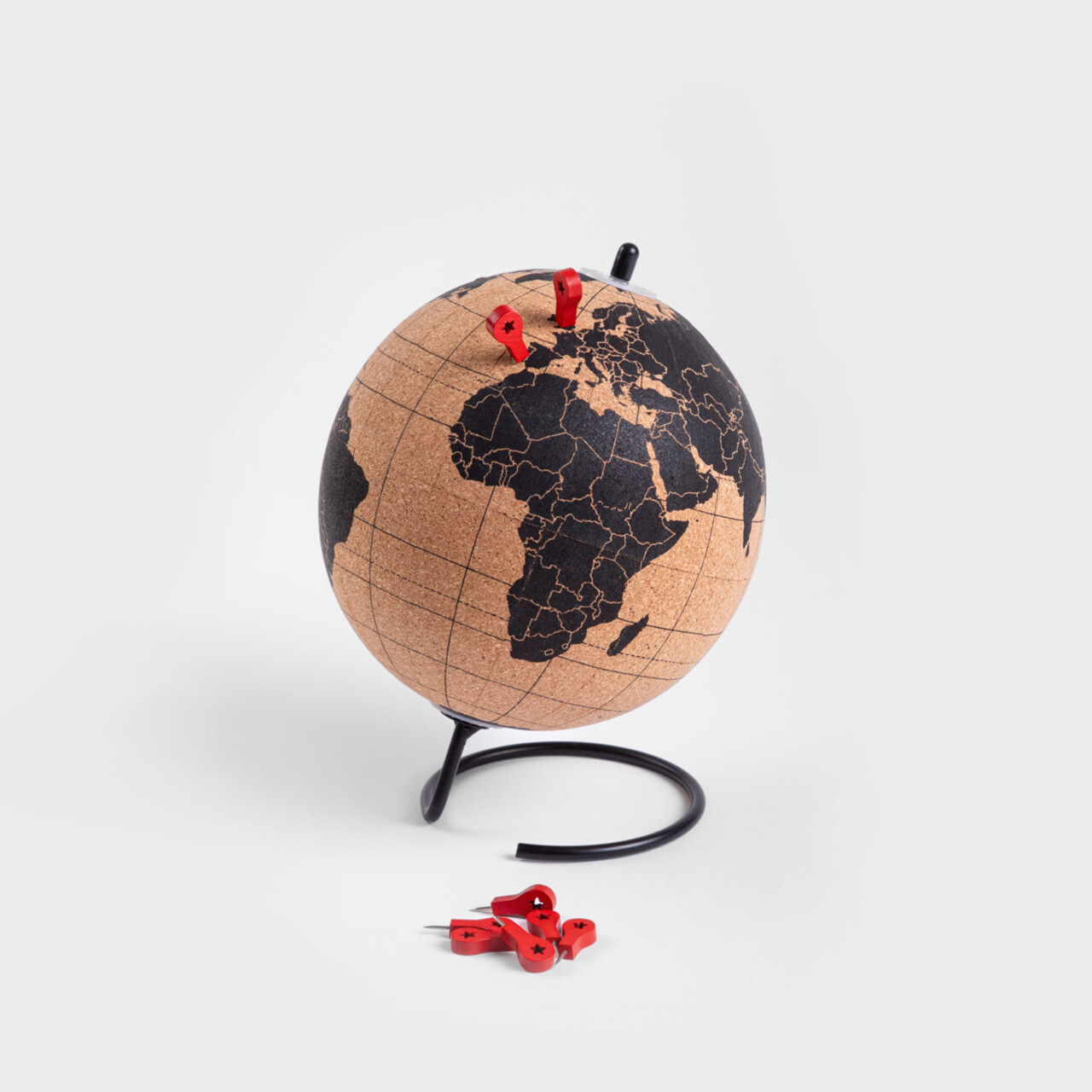 Glob pamantesc decorativ Kesdo, Homla, 15 cm, otel/pluta, maro/negru - 2 | YEO