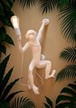 Aplica de perete Monkey, Mauro Ferretti, 1 x E27, 20W, 32x32x64 cm, polirasina, alb