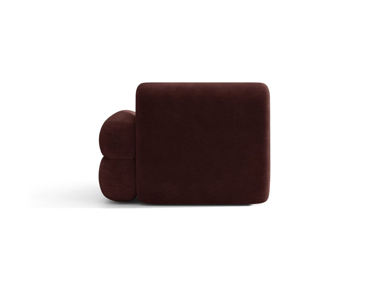 Sezlong living dreapta, Neo, Micadoni Home, 110x165x83 cm, tesatura Chenille, maro cherrywood — imaginea 4
