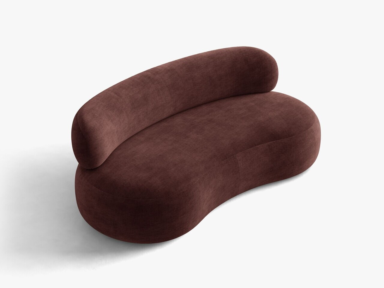 Canapea 3 locuri, Aura, Micadoni Home, 186x101x75 cm, tesatura Chenille, maro cherrywood — imaginea 8