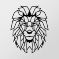 Decoratiune de perete, Lion Metal Decor, metal, 40 x 50 cm, negru