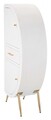Comoda cu 2 usi Venus, Mauro Ferretti, 60x32x133 cm, MDF/fier, alb/auriu