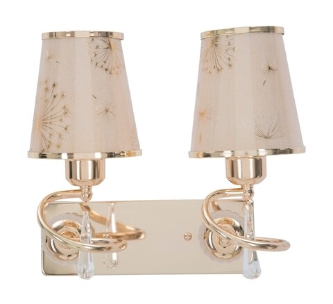 Aplica de perete Glam Ring Double, Mauro Ferretti, 32 x 27 cm, 2 x E27, 40W, fier/plastic