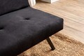 Canapea extensibila cu 3 locuri, Futon, 859FTN2900, Metal , Negru