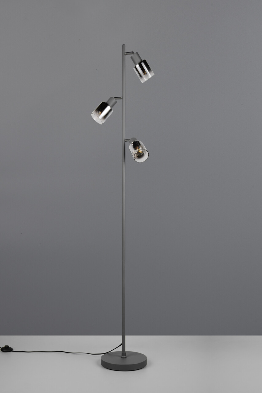 Lampadar Cadiz, RL, 23x154 cm, 10W, 3x E14, metal, negru mat - 1 | YEO
