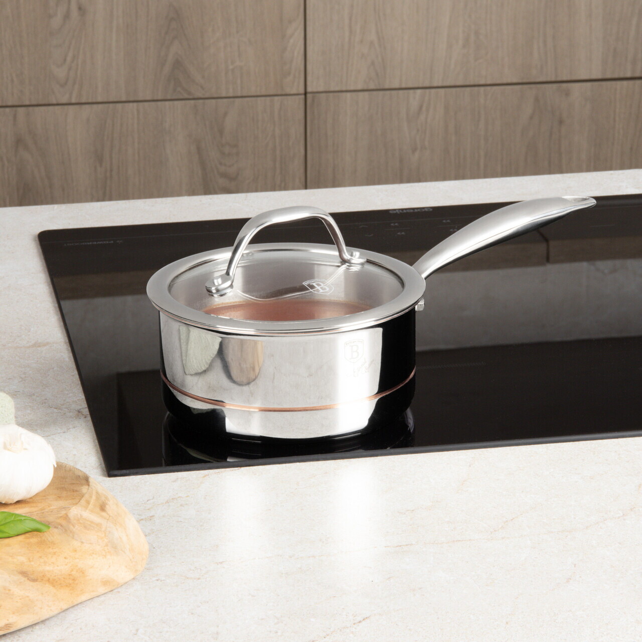 Cratita cu capac Berlinger Haus, Copper Touch, 16 cm, inox, argintiu - imagine 4