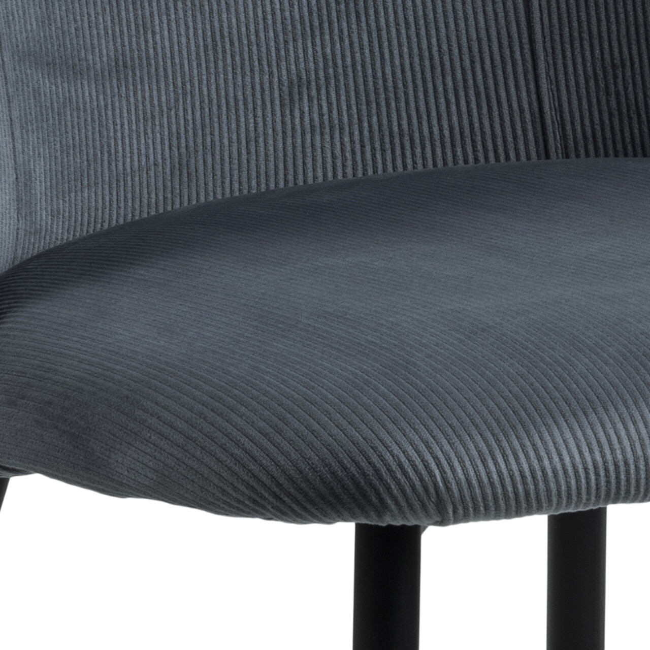 Scaun Ines, Actona, 49.2x57.5x84 cm, tesatura corduroy/otel, gri - view 2