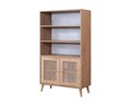 Corp biblioteca, Wolina, Goose, 90x158x41 cm, Corp: PAL 100% MELAMINAT, Alb / Stejar