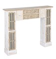 Masca pentru semineu Omar, Bizzotto, 120 x 23 x 100 cm, bambus/brad/MDF