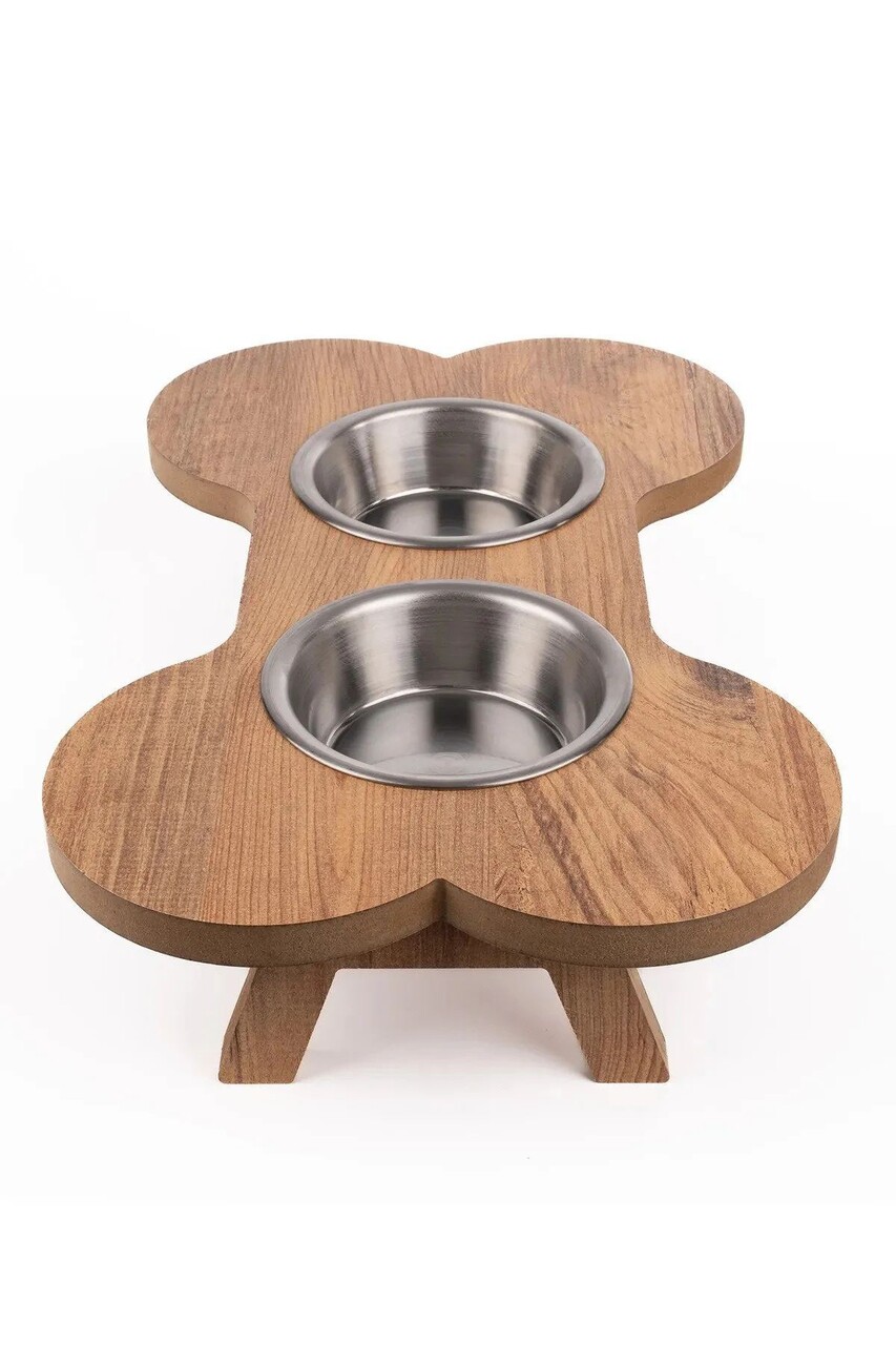 Bol pentru hrana animale de companie, Paws &amp; Whiskers, Apvm10, MDF , Multicolor - imagine 5