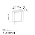 Masuta de cafea, Cerritos, Shb-009-B, 26x56x40 cm, Metal, Alb