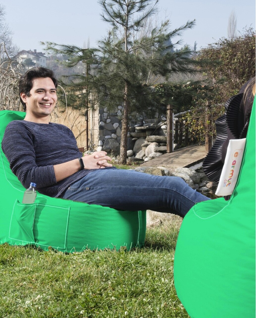 Fotoliu de gradina Bean Bag, Atelier del Sofa, 248FRN1602, Verde Fistic - view 4