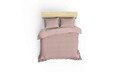 Lenjerie de pat dubla Super King (FR), Dusty Rose, Patik, Bumbac Ranforce