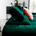 Coltar extensibil dreapta 3 locuri ELTAP, RT-35NU, Grayson, 278x205x92 cm, lemn/poliester, verde inchis