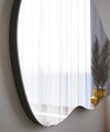 Oglinda decorativa, Siam, Baby, 40x72x2.2 cm, MDF , Negru