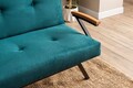 Canapea extensibila cu 3 locuri, Futon, 859FTN2905, Metal , Verde petrol