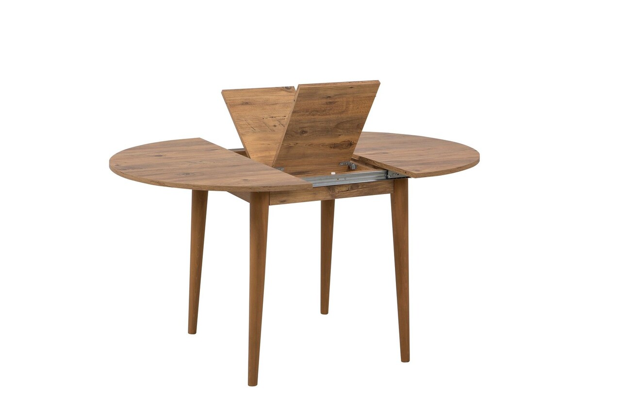 Masa de sufragerie extensibila, Vella, Vina, 100x75x100 cm, PAL, Maro - 2 | YEO