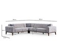 Coltar, Atelier del Sofa, 560ARE1263, Cadru: Lemn de fag/PAL, Gri deschis