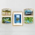 Set 5 tablouri decorative, SET_109, Lulu, 24x29 cm/34x44 cm, plastic