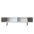 Comoda TV, Bexley, Gold Line, Alb/Auriu