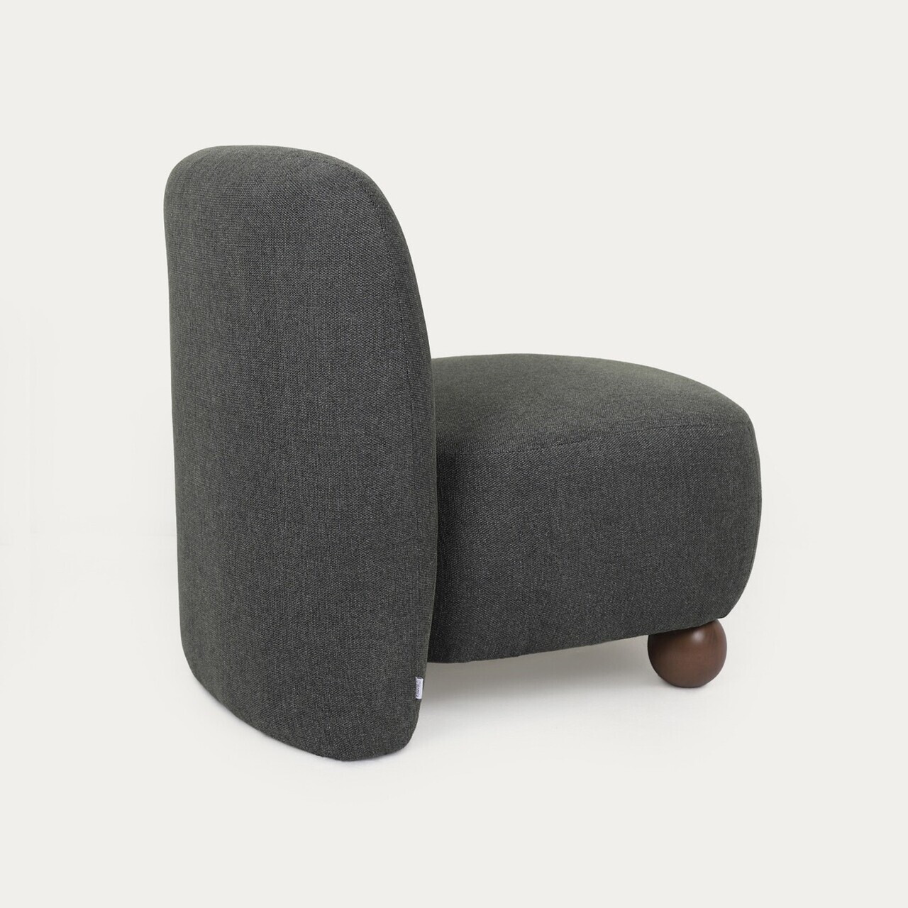 Fotoliu Norello, Homla, 77x66x77 cm, MDF/poliester, gri inchis/maro — imaginea 5