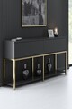 Consola, Bexley, Lord, 150x80x30 cm, PAL, Antracit / Aur