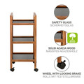 Organizator baie Fondi, Wenko, 35x31x76.5 cm, lemn acacia/sticla/plastic, maro/negru