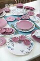 Set de mic dejun, Hermia, 275KRM2534, Ceramica, Antibacterian, Roz