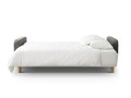 Canapea extensibila 3 locuri, cu lada depozitare, Elen-211, Micadoni Home, 231x106x86 cm, tesatura structurata chenille, gri