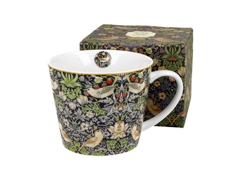 Cana, duo, william morris - strawberry thief blue, 600 ml, portelan, multicolor