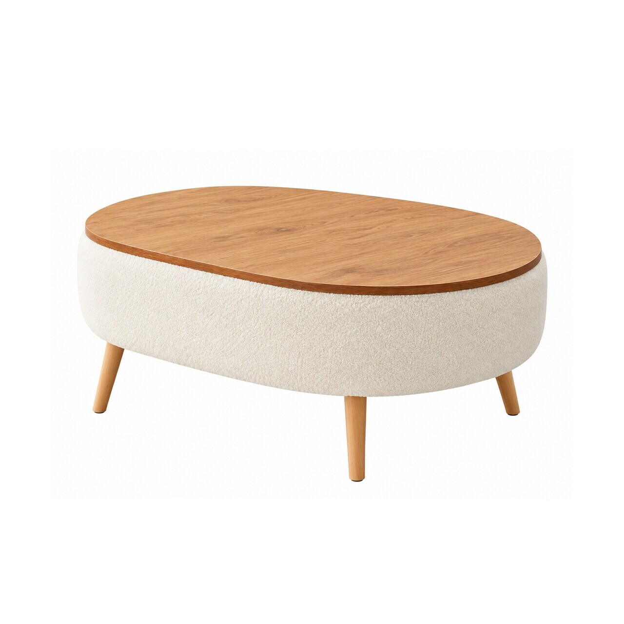 Masuta de cafea, Hanah Home, Luno, 90x45x60 cm, Alb — imaginea 2