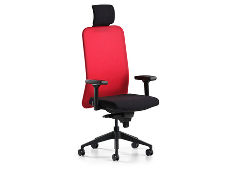 Scaun de birou, Bürotime, COM-CHR-A001496, 65x120x58 cm, Roșu/Negru
