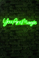 Decoratiune luminoasa LED, You are Magic, Benzi flexibile de neon, DC 12 V, Verde