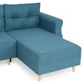 Coltar extensibil cu lada si sezlong interschimbabil, Lecce, L.230 l.76/140 H.90, stofa, albastru