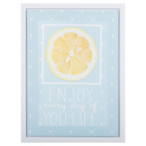 Tablou decorativ Lemon, Creaciones Meng, 30x40 cm, canvas/MDF/polistiren