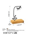 Decoratiune, Look, 29x8x17 cm, Metal, Lemn/Negru