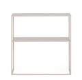 Consola Alrik, Bizzotto, 78x27x78 cm, otel, bej