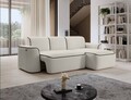 Coltar dreapta 4 locuri ELTAP, Ume, 287x190x88 cm, lemn/poliester, bej/negru