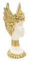 Figurina /sculptura decorativa  Athena, Mauro Ferretti, 17.5x17x38 cm, polirasina, alb/auriu