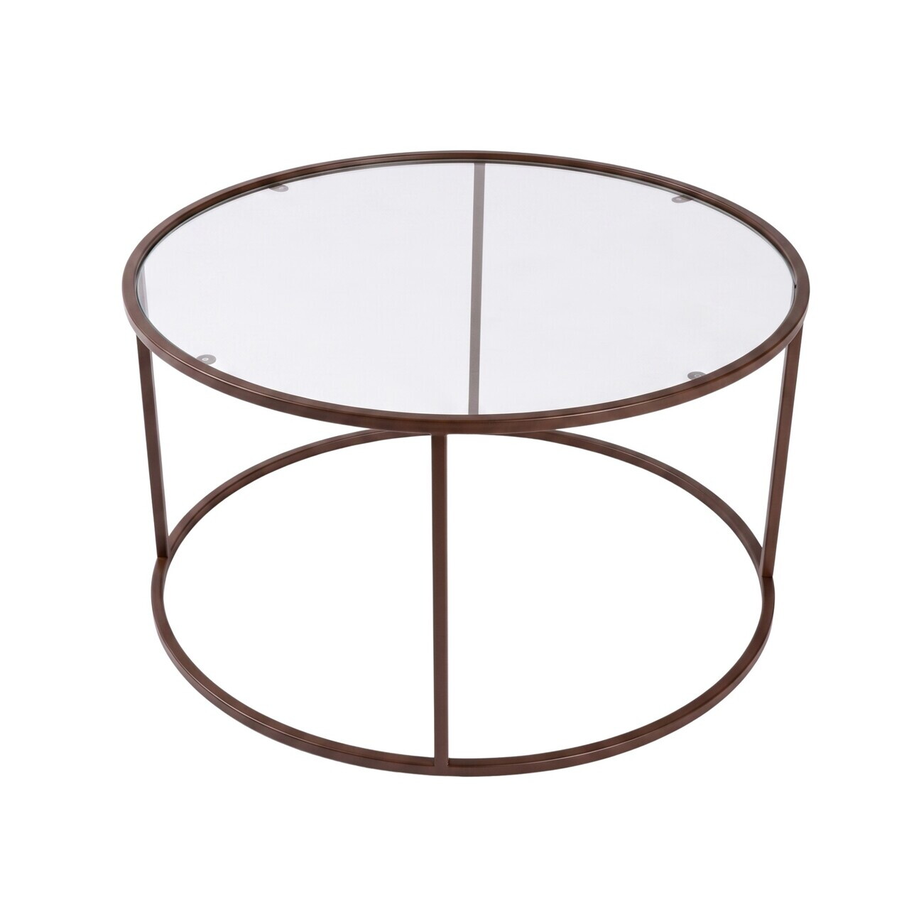 Masuta de cafea, Hanah Home, Brown-Trs-80-Nrd-Srk, Sticla temperata, Maro — imaginea 4