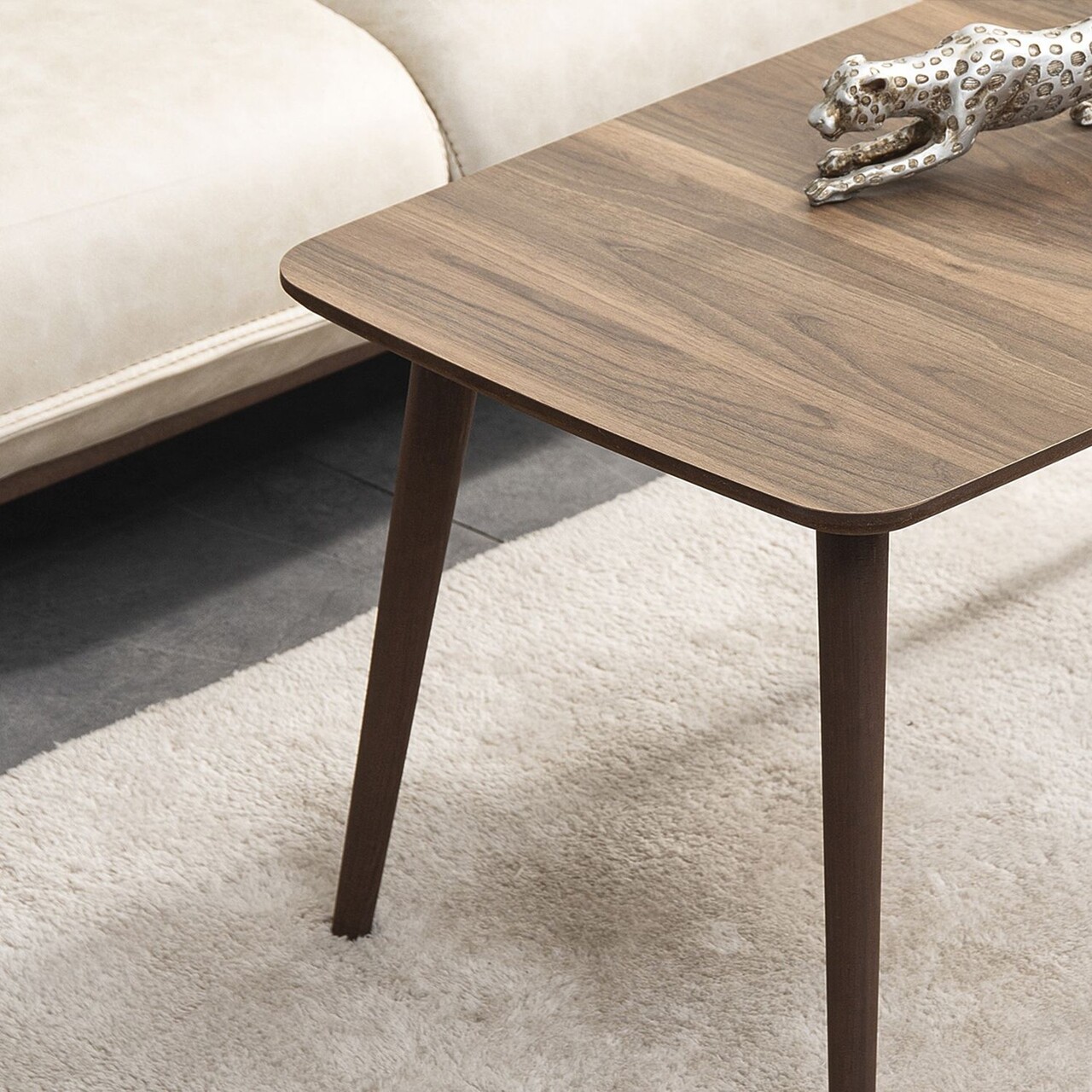 Masuta de cafea, Hanah Home, Luci, 100x45x53 cm, Maro - view 2