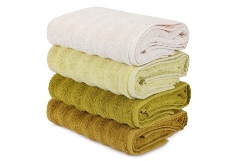 Set 4 prosoape de maini 406, beverly hills polo club, 50x90 cm, bumbac, verde