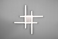 Plafoniera Route, RL, 46x46x7 cm, 5W, 4x SMD, metal, argintiu mat