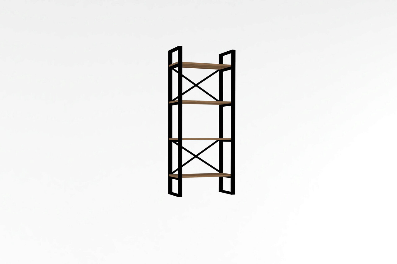 Corp biblioteca, Puqa Design, Alaro, 66x150x32 cm, PAL, Maro