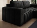 Coltar extensibil dreapta 4 locuri ELTAP, Bon-39, Bonett, 250x175x92 cm, lemn/poliester, gri inchis