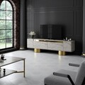 Comoda TV, Bexley, Bohem, Travertin / Auriu