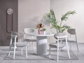 Set masă și scaune (4 piese), Fairfax, Aqua, Alb