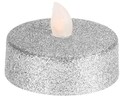 Set 2 lumanari cu LED Jumbo, 5.8x2.2 cm, argintiu